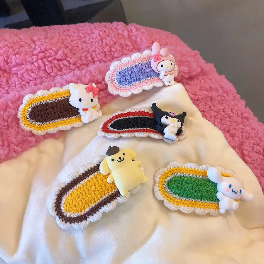 Sanrioed Kawaii Cinnamoroll заколка для волос в стиле аниме Kuromi My Melody Kt Cat мультяшная челка зажим для вязания заколка для волос аксессуары для волос
Sanrioed Kawaii Cinnamoroll заколка для волос в стиле аниме Kuromi My Melody Kt Cat мультяшная челка зажим для вязания заколка для волос аксессуары для волос