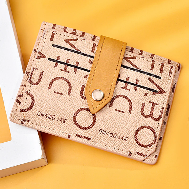 Ladies Print Buckle Card Holder Fashion All-match Credit ID Card Holder Female Soft Slim Leather Wallet With Coin Pocket
Ladies Print Buckle Card Holder Fashion All-match Credit ID Card Holder Female Soft Slim Leather Wallet With Coin Pocket