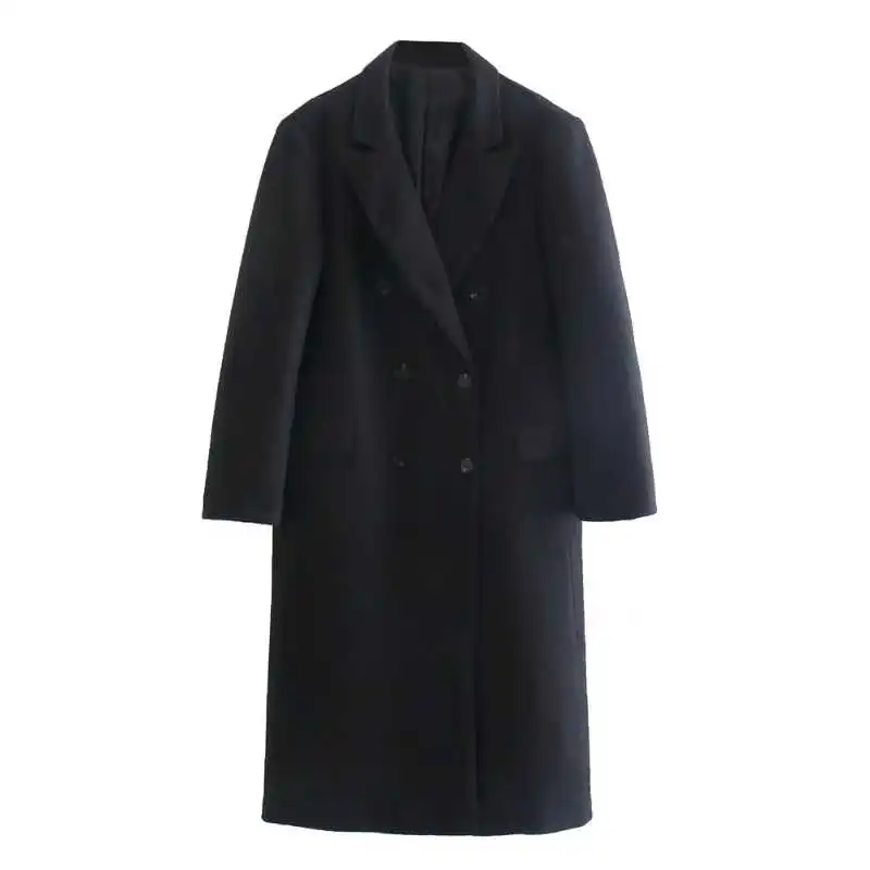 Women Fashion Double Breasted Oversized Woolen Coat Vintage Long Sleeve Flap Pockets Female Outerwear Chic Overcoat
Women Fashion Double Breasted Oversized Woolen Coat Vintage Long Sleeve Flap Pockets Female Outerwear Chic Overcoat