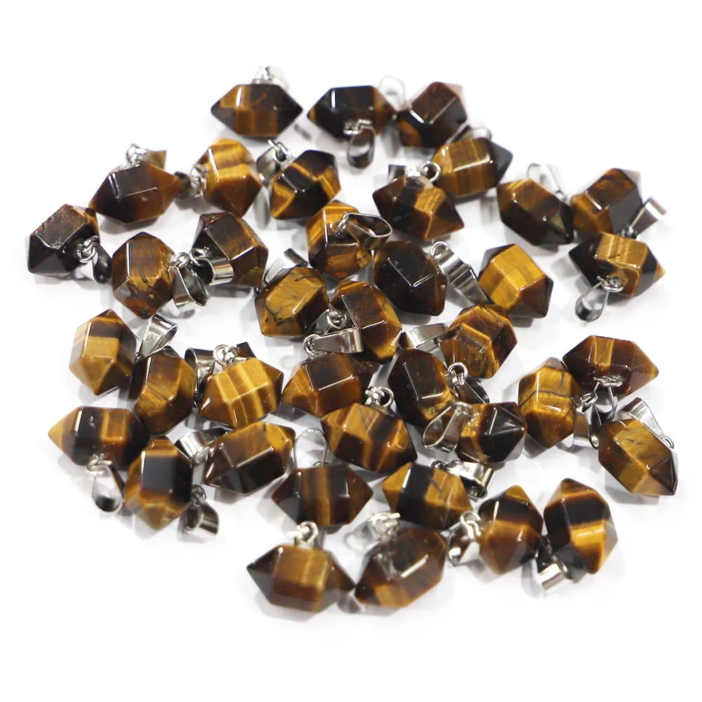Natural Tiger Eye Stone Hexagonal Pillar Ornament Necklaces Pendants Reiki Charms Diy Jewelry Accessories Making Wholesale 30Pcs
Natural Tiger Eye Stone Hexagonal Pillar Ornament Necklaces Pendants Reiki Charms Diy Jewelry Accessories Making Wholesale 30Pcs