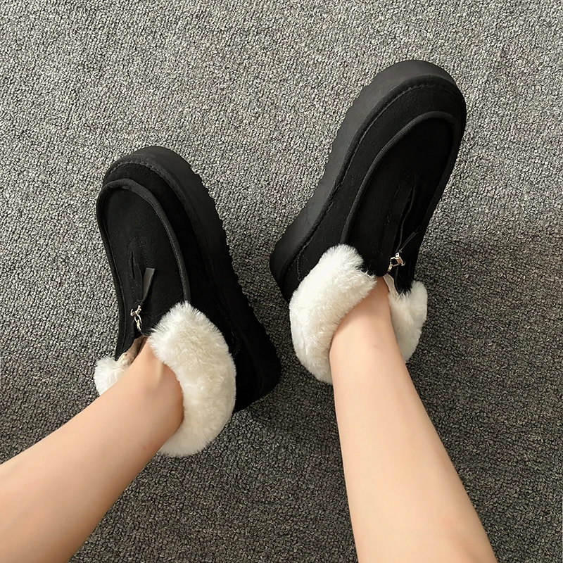 Women's Suede Snow Boots Winter Warm Plush Cuffed Short Boots Trendy Front Zipper Anti-slip Cotton Padded Shoes for Women 2023
Women's Suede Snow Boots Winter Warm Plush Cuffed Short Boots Trendy Front Zipper Anti-slip Cotton Padded Shoes for Women 2023