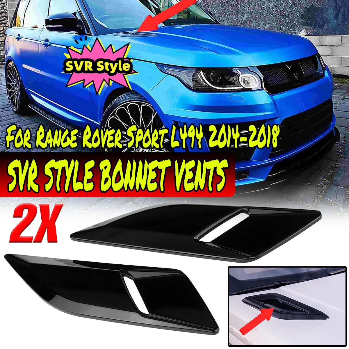 SVR Style Pair Bonnet Air Outlet Trim Decoration Cover For Land Rover Range Rover Sport L494 2014-2022 Hood air outlet
SVR Style Pair Bonnet Air Outlet Trim Decoration Cover For Land Rover Range Rover Sport L494 2014-2022 Hood air outlet