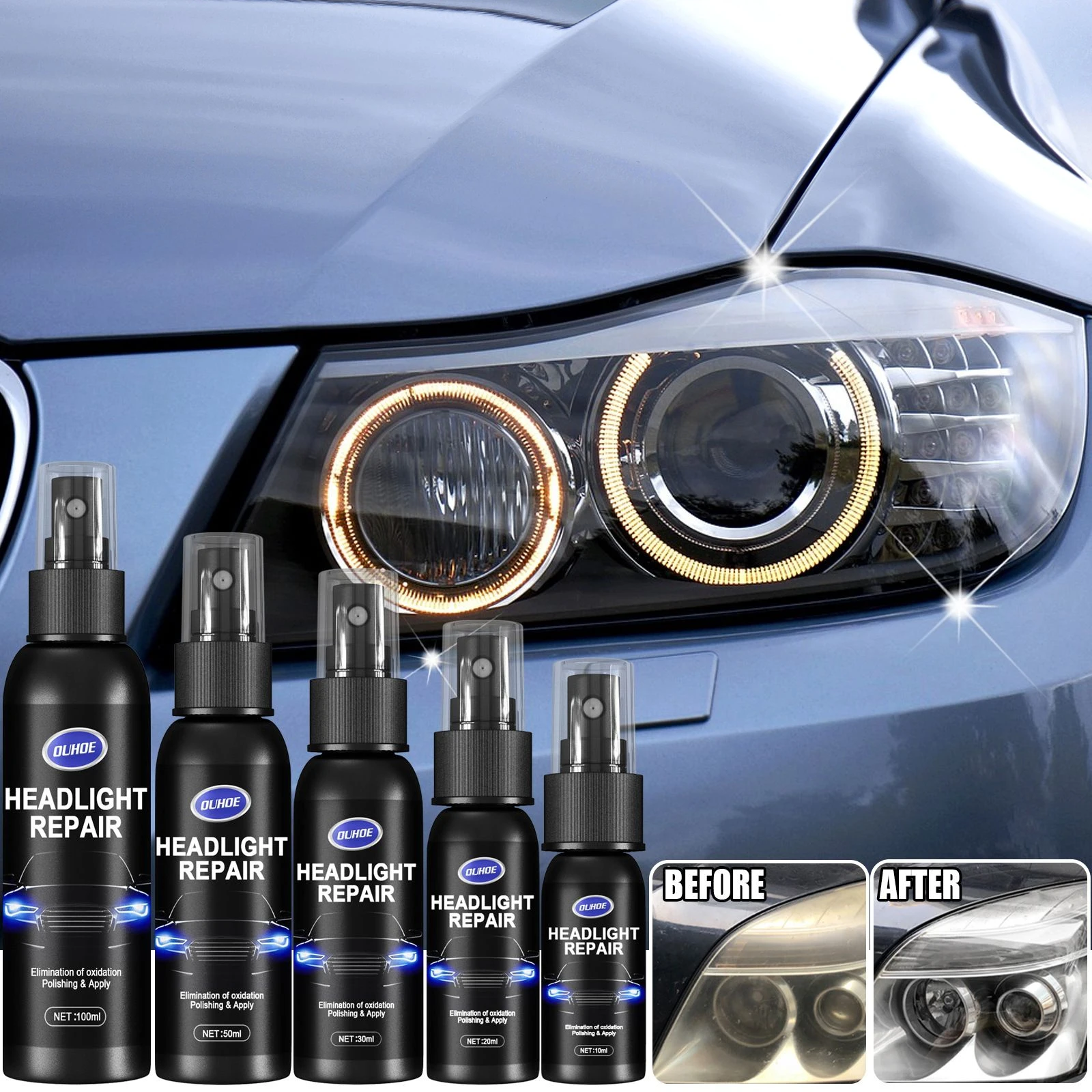 Car Headlight Repair Spray Scratches Remove Refurbishment Coating Oxidation Repair Polishing Headlight Maintenance Repair Fluid
Car Headlight Repair Spray Scratches Remove Refurbishment Coating Oxidation Repair Polishing Headlight Maintenance Repair Fluid