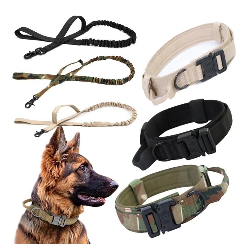 Dog Collars Large Dog Collar Leash Set Adjustable Nylon Dog Collar Heavy Duty with Handle for Dog Training
Dog Collars Large Dog Collar Leash Set Adjustable Nylon Dog Collar Heavy Duty with Handle for Dog Training