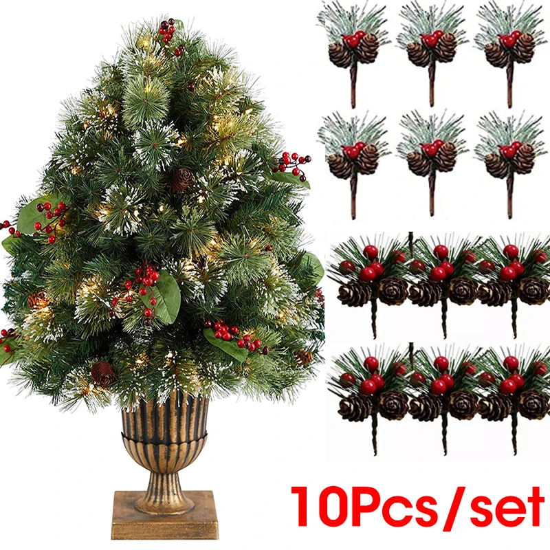 10PCS Artificial Pine Picks Small Red Berries Branches Holly Christmas Berries Pinecone Stems Christmas Wreaths Holiday Decor
10PCS Artificial Pine Picks Small Red Berries Branches Holly Christmas Berries Pinecone Stems Christmas Wreaths Holiday Decor