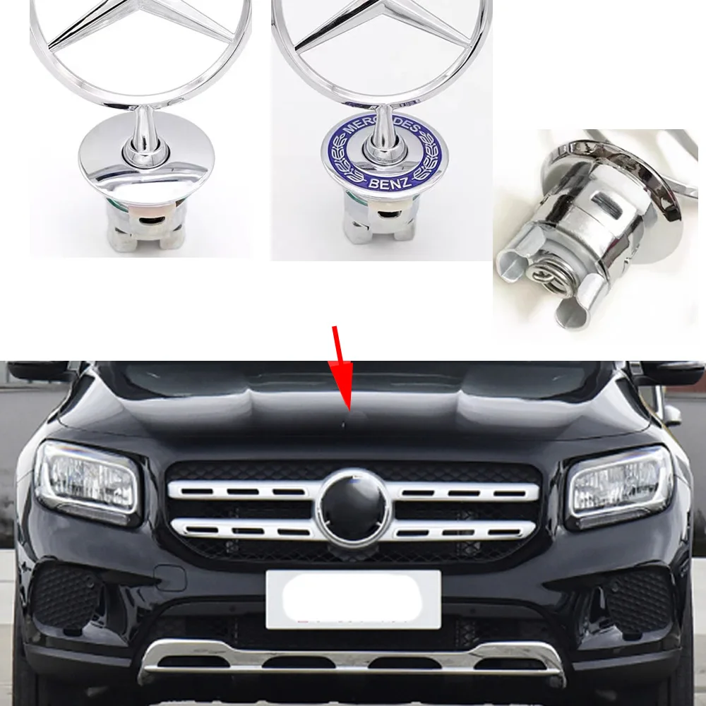 1pcs 44mm 3D Metal Blue Chrome Star Bonnet Hood Logo Emblem Badge for Mercedes Benz W202 W203 W208 W210 W220 W221 Car Accessorie 
1pcs 44mm 3D Metal Blue Chrome Star Bonnet Hood Logo Emblem Badge for Mercedes Benz W202 W203 W208 W210 W220 W221 Car Accessorie