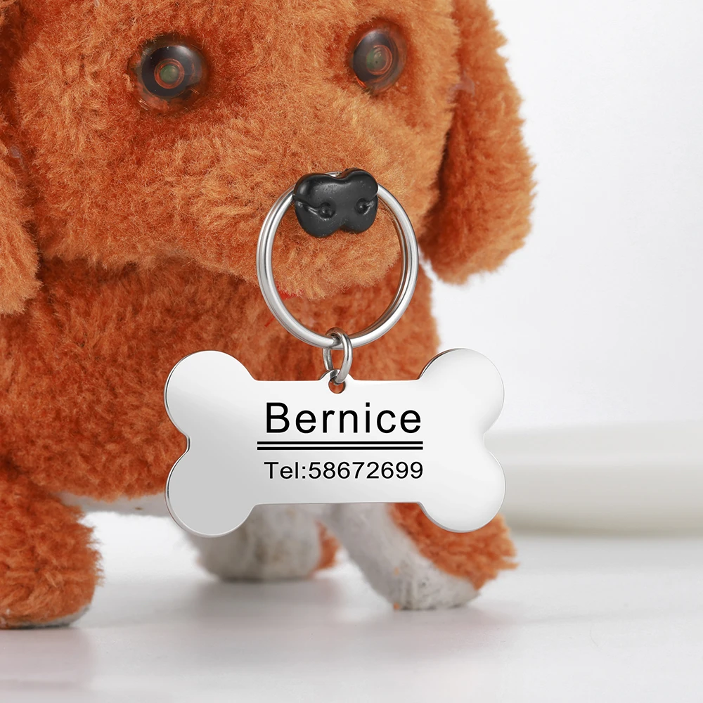 Personalized Collar Pet ID Tag Engrave Pet Name Number Gift For Cat Puppy Dog Pendant Key Ring Bone Pet Accessories Jewelry
Personalized Collar Pet ID Tag Engrave Pet Name Number Gift For Cat Puppy Dog Pendant Key Ring Bone Pet Accessories Jewelry