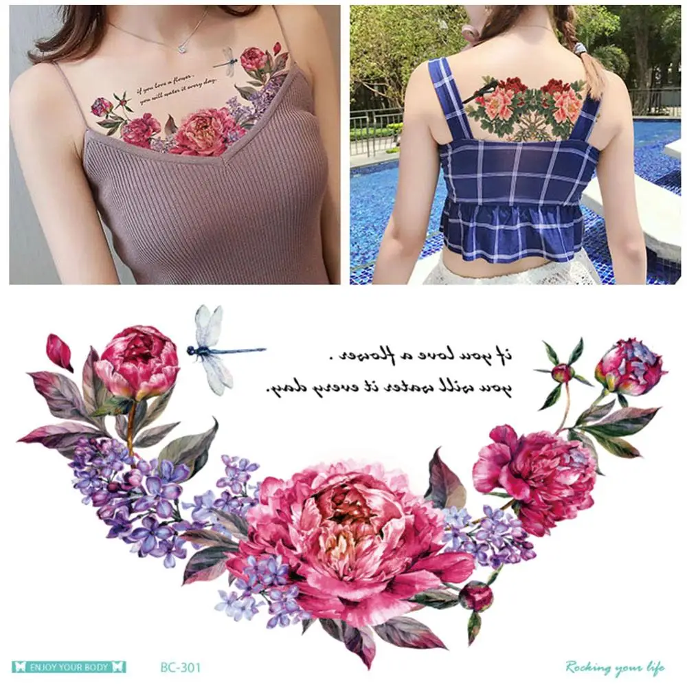 Purple Rose Jewelry Water Transfer Tattoo Stickers Women Body Chest Art Temporary Tattoo Girl Waist Bracelet Flash Tatoos Flower
Purple Rose Jewelry Water Transfer Tattoo Stickers Women Body Chest Art Temporary Tattoo Girl Waist Bracelet Flash Tatoos Flower