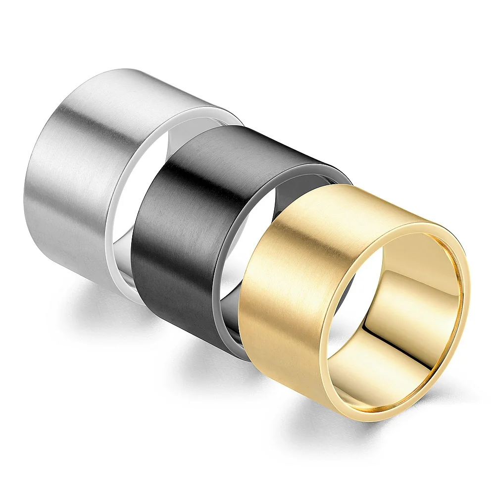Extra Wide 12mm Flat Matte Ring Gold/Black/Silver Color Stainless Steel Men's Ring for Men&Women Fashion Jewelry Dropshipping
Extra Wide 12mm Flat Matte Ring Gold/Black/Silver Color Stainless Steel Men's Ring for Men&Women Fashion Jewelry Dropshipping