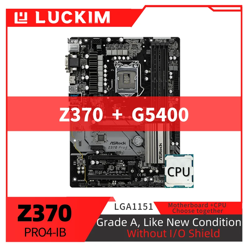 Восстановленная материнская плата Z370 PRO4-IB LGA1151 G5400, комплект с процессором
Восстановленная материнская плата Z370 PRO4-IB LGA1151 G5400, комплект с процессором