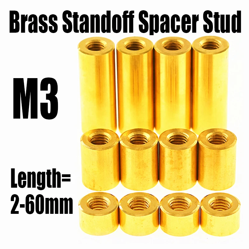 4PCS M3 L=2-60mm Round Brass Standoff Spacer Stud Extend Long Nut Spacing Screw Thumb Nut Female Thread Hollow Pillar Column
4PCS M3 L=2-60mm Round Brass Standoff Spacer Stud Extend Long Nut Spacing Screw Thumb Nut Female Thread Hollow Pillar Column