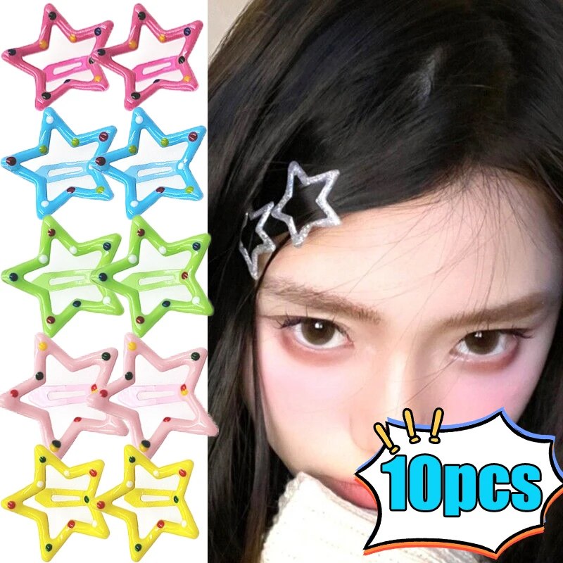 2/10Pcs Colorful Girl Dot Star BB Hair Clip Cute Metal Silver Star Hair Clips Barrettes Hair Grip Y2K Hair Accessories Headwear
2/10Pcs Colorful Girl Dot Star BB Hair Clip Cute Metal Silver Star Hair Clips Barrettes Hair Grip Y2K Hair Accessories Headwear