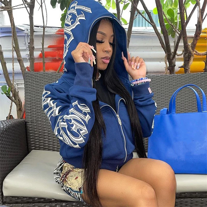 Jackets for Women 2022 Fashion Grunge Punk Gothic Sweatshirts Loose Hip Hop Zip Up Printed Hooded Hoodies Vintage Y2k Jackets
Jackets for Women 2022 Fashion Grunge Punk Gothic Sweatshirts Loose Hip Hop Zip Up Printed Hooded Hoodies Vintage Y2k Jackets