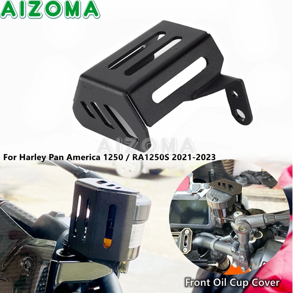 Aluminum Motorcycle Brake Oil Cup Front Brake Fluid Reservoir Guard Cover For Harley Pan America 1250 RA1250 RA1250S 2021-2023
Aluminum Motorcycle Brake Oil Cup Front Brake Fluid Reservoir Guard Cover For Harley Pan America 1250 RA1250 RA1250S 2021-2023