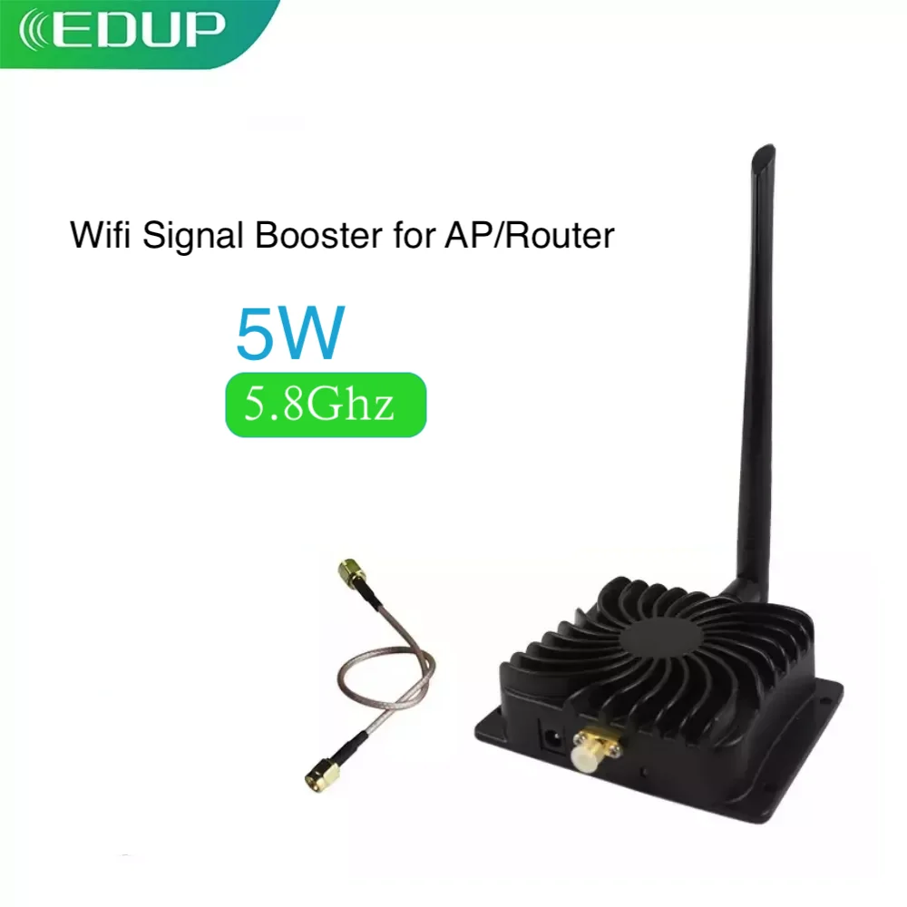 EDUP Wifi Broadband Amplifier 5.8G 5W Wireless Wifi Repeater Router Signal Extend Booster Antenna Adapter 802.11n
EDUP Wifi Broadband Amplifier 5.8G 5W Wireless Wifi Repeater Router Signal Extend Booster Antenna Adapter 802.11n