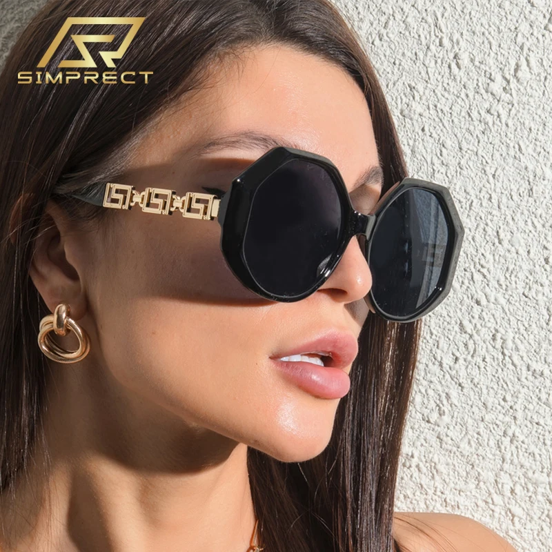 SIMPRECT Oversized Round Sunglasses Women 2022 Luxury Brand Designer UV Protection Sun Glasses Vintage Retro Shades For Women
SIMPRECT Oversized Round Sunglasses Women 2022 Luxury Brand Designer UV Protection Sun Glasses Vintage Retro Shades For Women