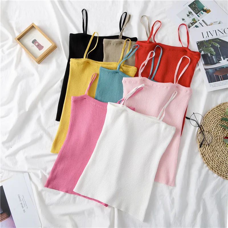 Y2k Chic Fashion Cropped Summer Solid Off Shoulder Cami Halter Ropa De Mujer Casual Knit Tank For Women Sweet Pink Black Ins Top
Y2k Chic Fashion Cropped Summer Solid Off Shoulder Cami Halter Ropa De Mujer Casual Knit Tank For Women Sweet Pink Black Ins Top
