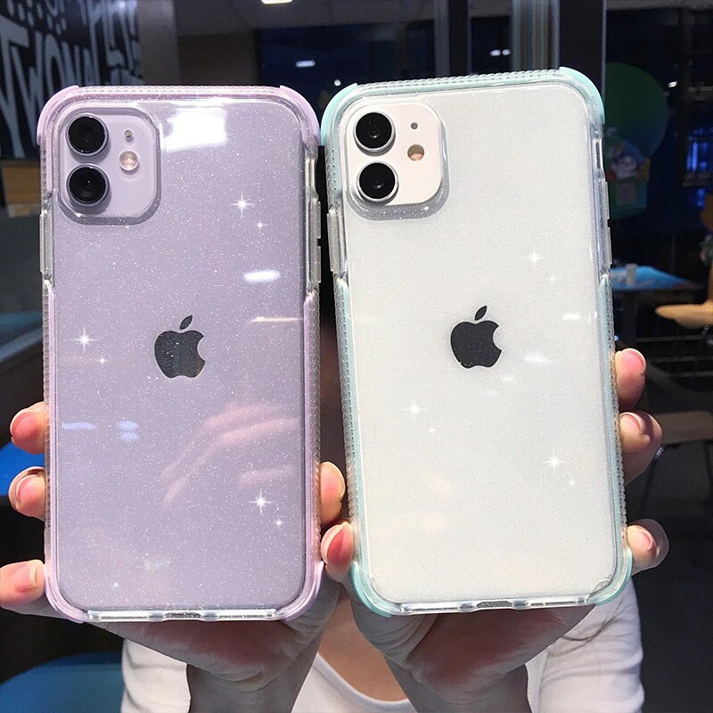 Transparent Shockproof Glitter Phone Case For iPhone 12 11 13 Pro Max XR XS Max 8 7 6 6s Plus X XS 11Pro Soft Silicone Cover
Transparent Shockproof Glitter Phone Case For iPhone 12 11 13 Pro Max XR XS Max 8 7 6 6s Plus X XS 11Pro Soft Silicone Cover