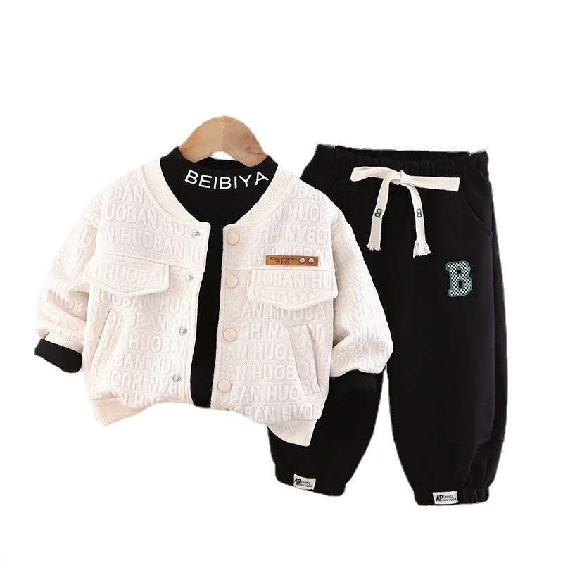 New Spring Autumn Baby Girls Clothes Children Boys Letter Jacket T-Shirt Pants 3Pcs/Sets Toddler Casual Costume Kids Sportswear
New Spring Autumn Baby Girls Clothes Children Boys Letter Jacket T-Shirt Pants 3Pcs/Sets Toddler Casual Costume Kids Sportswear
