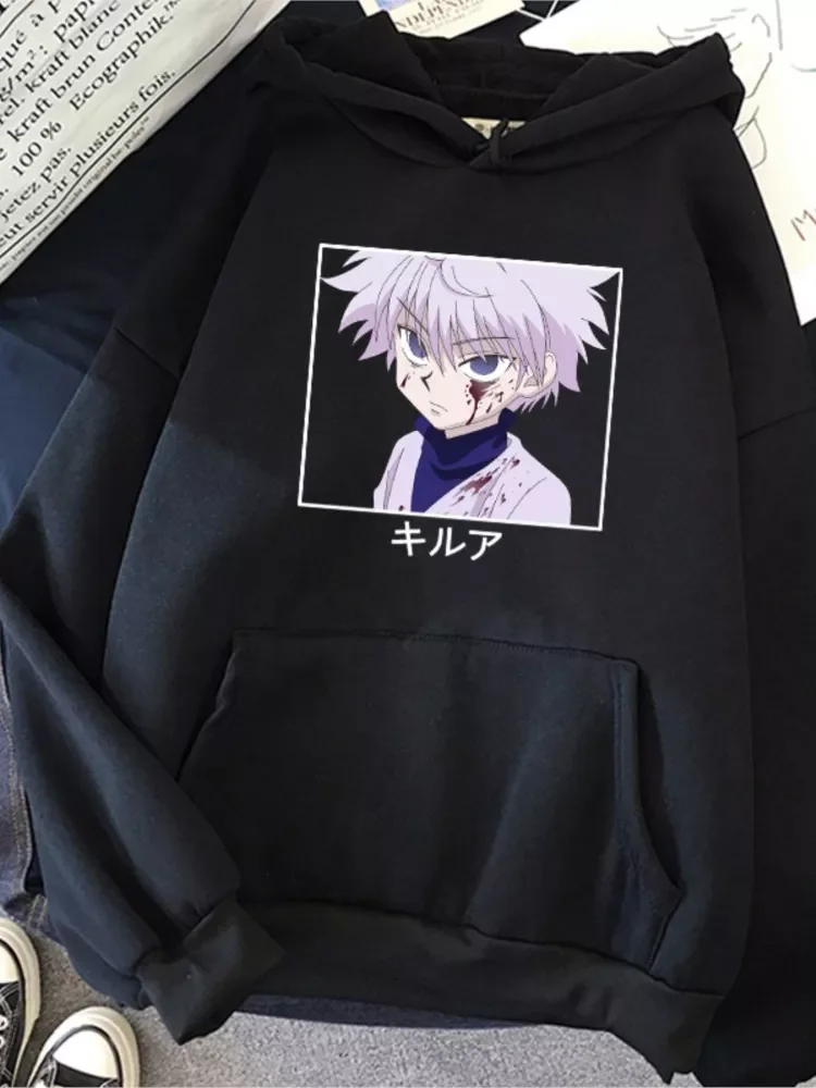 Худи X Hunter Killua женское с японским аниме, свитшот с капюшоном в стиле Харадзюку, забавная мультяшная повседневная одежда с длинным рукавом, 2022
Худи X Hunter Killua женское с японским аниме, свитшот с капюшоном в стиле Харадзюку, забавная мультяшная повседневная одежда с длинным рукавом, 2022
