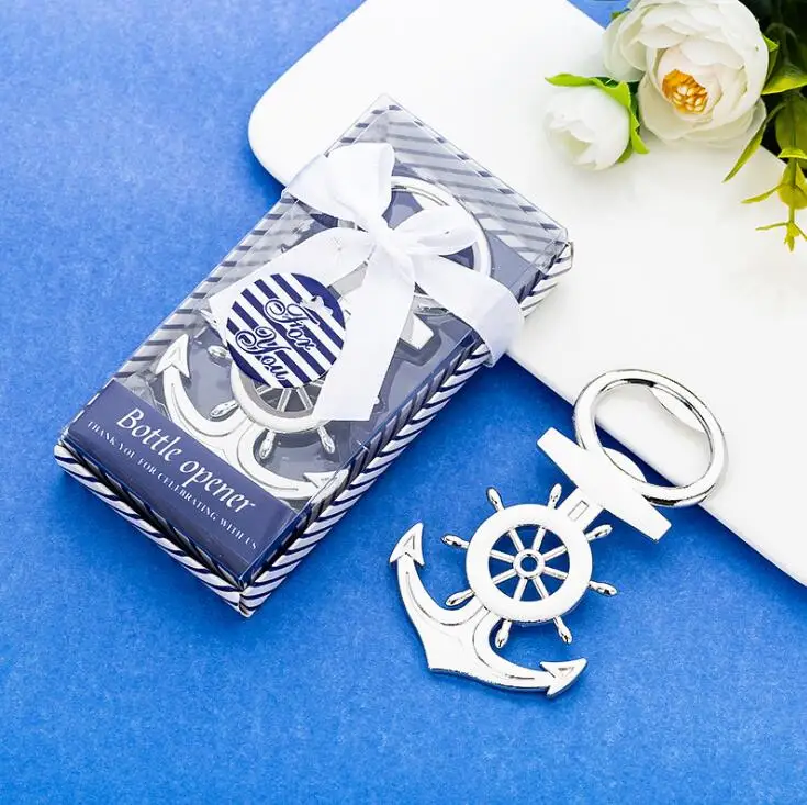 Free shipping New Creative Metal opener Anchor Rudder Beer Bottle opener Sea Theme wedding favors for guests LX1153
Free shipping New Creative Metal opener Anchor Rudder Beer Bottle opener Sea Theme wedding favors for guests LX1153
