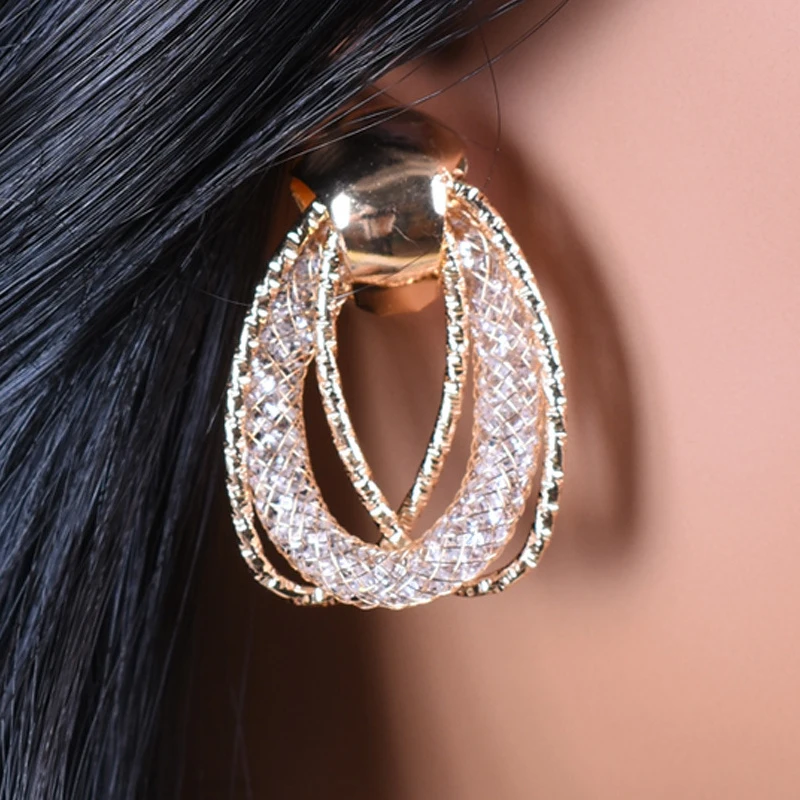 Geometric Irregularity Hollow Oval Dangle Earrings for Women Vintage Metal Crystal Net Drop Earrings Party Fashion Jewelry Gift
Geometric Irregularity Hollow Oval Dangle Earrings for Women Vintage Metal Crystal Net Drop Earrings Party Fashion Jewelry Gift
