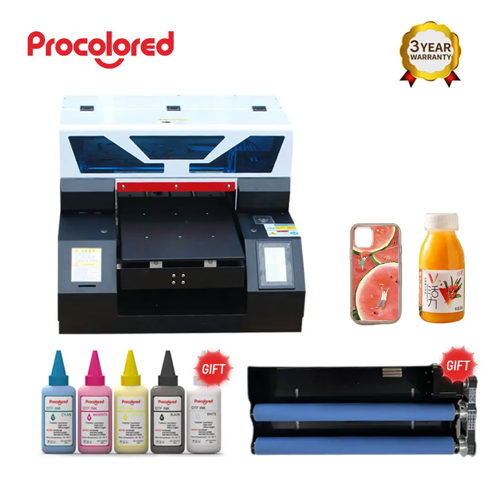 

Procolored UV Printers A3 A4 R1390 L800 UV Flatbed Printer Machine with Rotary for Acrylic Bottles Glass Wood Plastic Metal