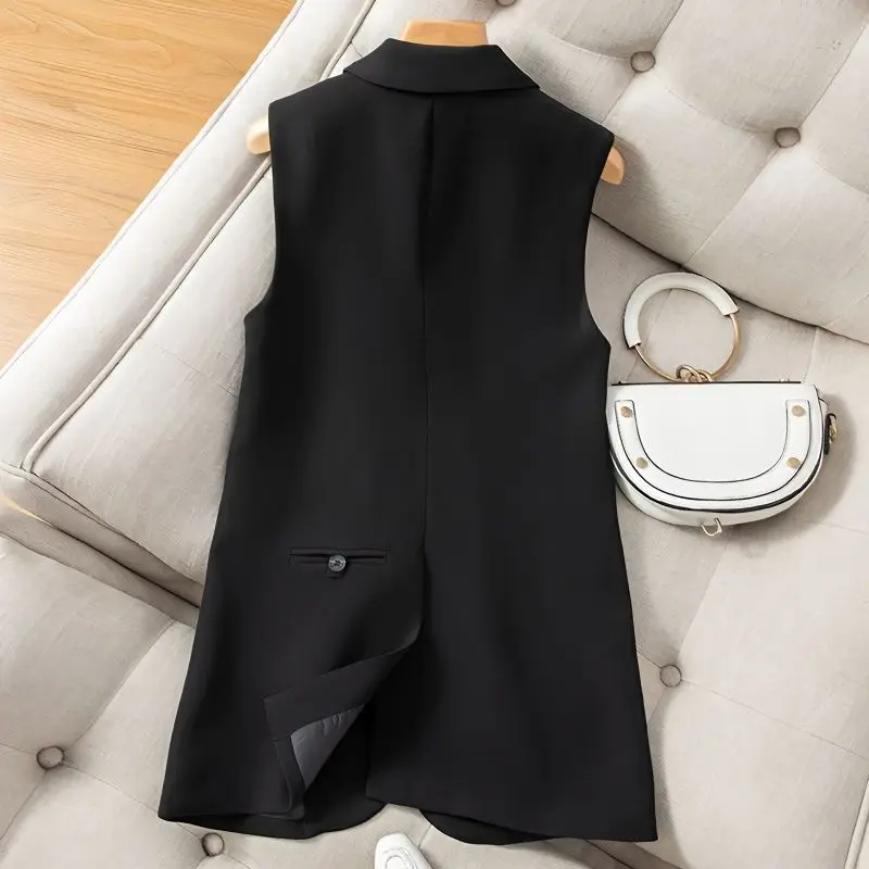 Office Lady Elegant Blazer Solid Color Single Button Vest Women Summer 2023 Turn-down Collar Solid Color Pockets Wasitcoat M622
Office Lady Elegant Blazer Solid Color Single Button Vest Women Summer 2023 Turn-down Collar Solid Color Pockets Wasitcoat M622