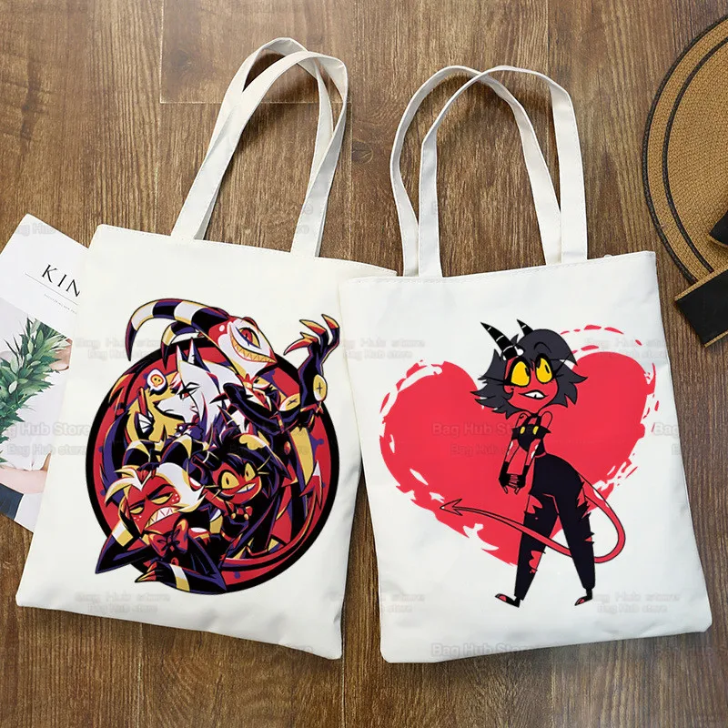 Helluva Boss Women Canvas Tote Bag Eco Shopping Bag Large Shoulder Bag Women Foldable Harajuku Comedy Cartoon Shopper Bag
Helluva Boss Women Canvas Tote Bag Eco Shopping Bag Large Shoulder Bag Women Foldable Harajuku Comedy Cartoon Shopper Bag