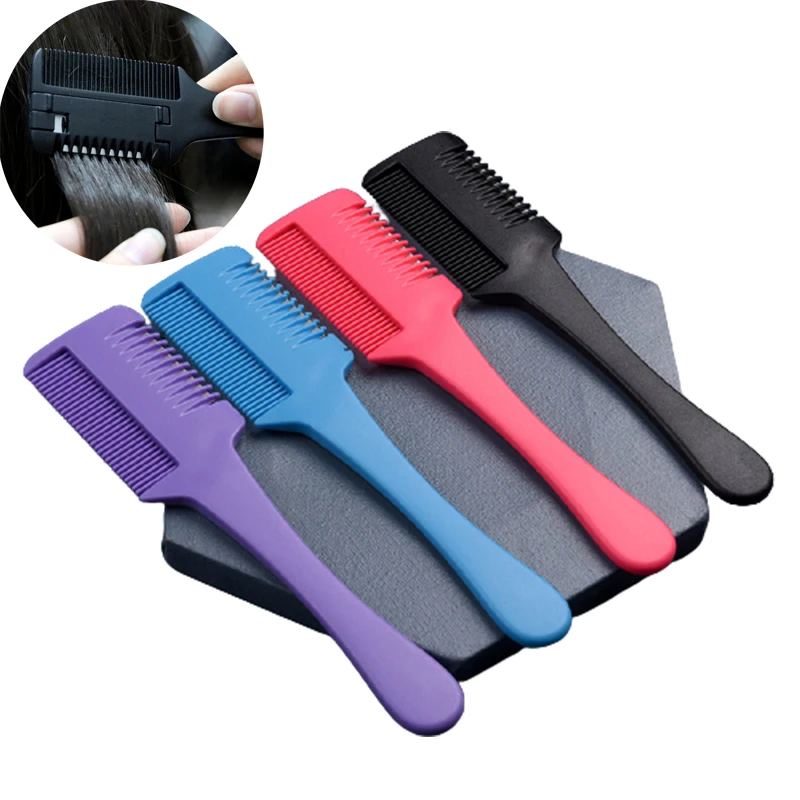 1pc Hairdressing Comb Haircut Brush Carbon Handle Hair Brushes with Razor Blade Hair Thinning Trimmer Salon Barber Styling Tool
1pc Hairdressing Comb Haircut Brush Carbon Handle Hair Brushes with Razor Blade Hair Thinning Trimmer Salon Barber Styling Tool