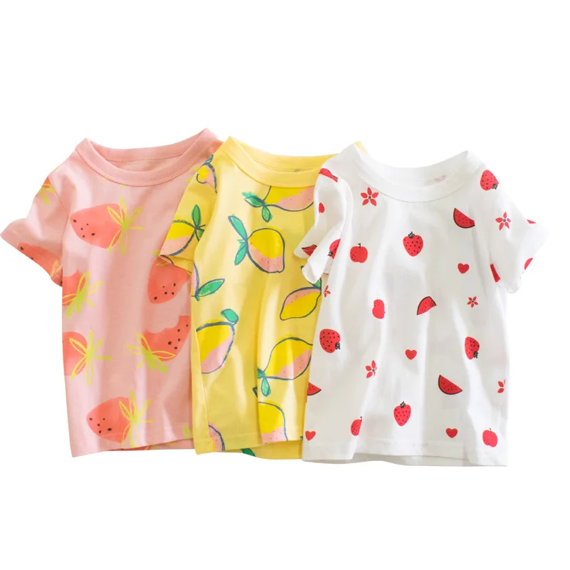 Kids Girl T-Shirts Short Sleeve Children's Tees Baby Girl Tops O-Neck Cartoon Fruit Casual Girl T Shirts Children Clothes Summer
Kids Girl T-Shirts Short Sleeve Children's Tees Baby Girl Tops O-Neck Cartoon Fruit Casual Girl T Shirts Children Clothes Summer