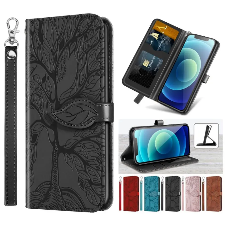 

Leather Case For Huawei P Smart 2020 Z Y6 Y7 Y9 Prime 2019 P30 Pro P20 Honor 8C 10 Lite 8A Wallet Protect Cute Cover D23G