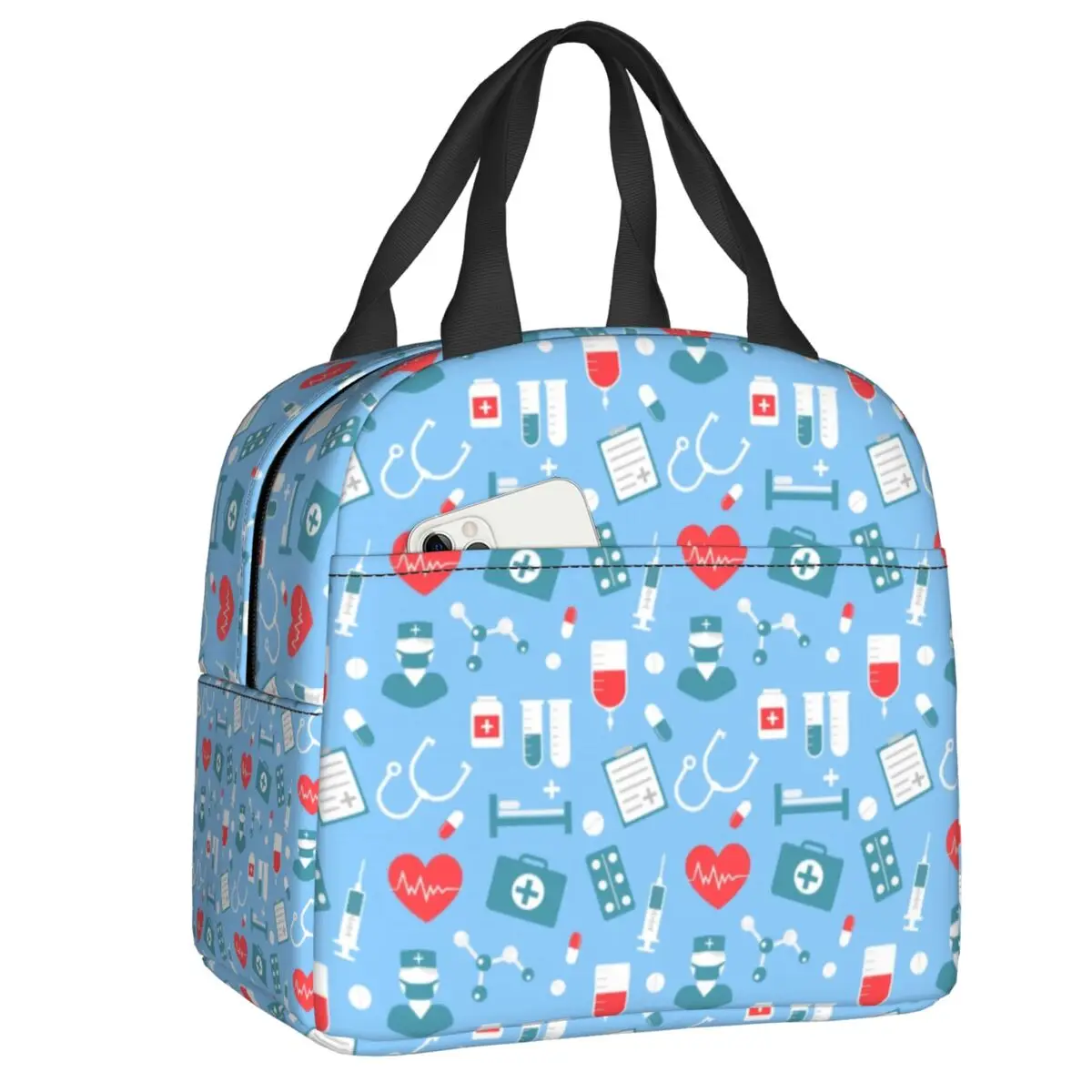 Nurse Nursing Pattern Insulated Lunch Bags for Camping Travel Resuable Thermal Cooler Lunch Box Women Kids
Nurse Nursing Pattern Insulated Lunch Bags for Camping Travel Resuable Thermal Cooler Lunch Box Women Kids