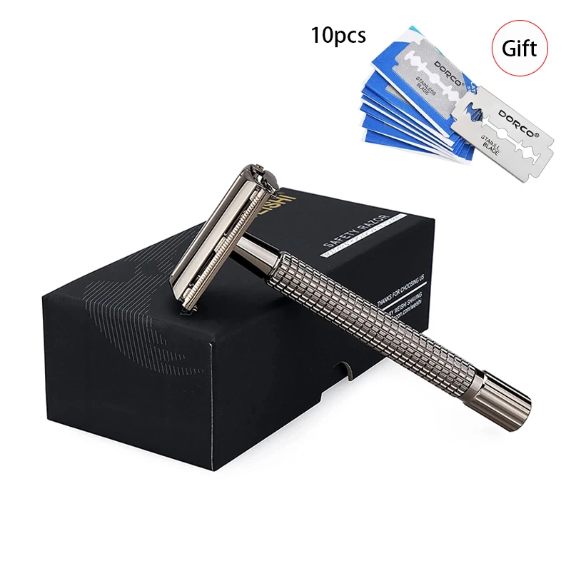 Double Edge Safety Razor Premium Wet Shaving Classic Metal Manual Shavers Fits All Standard Blades For Men&Women |