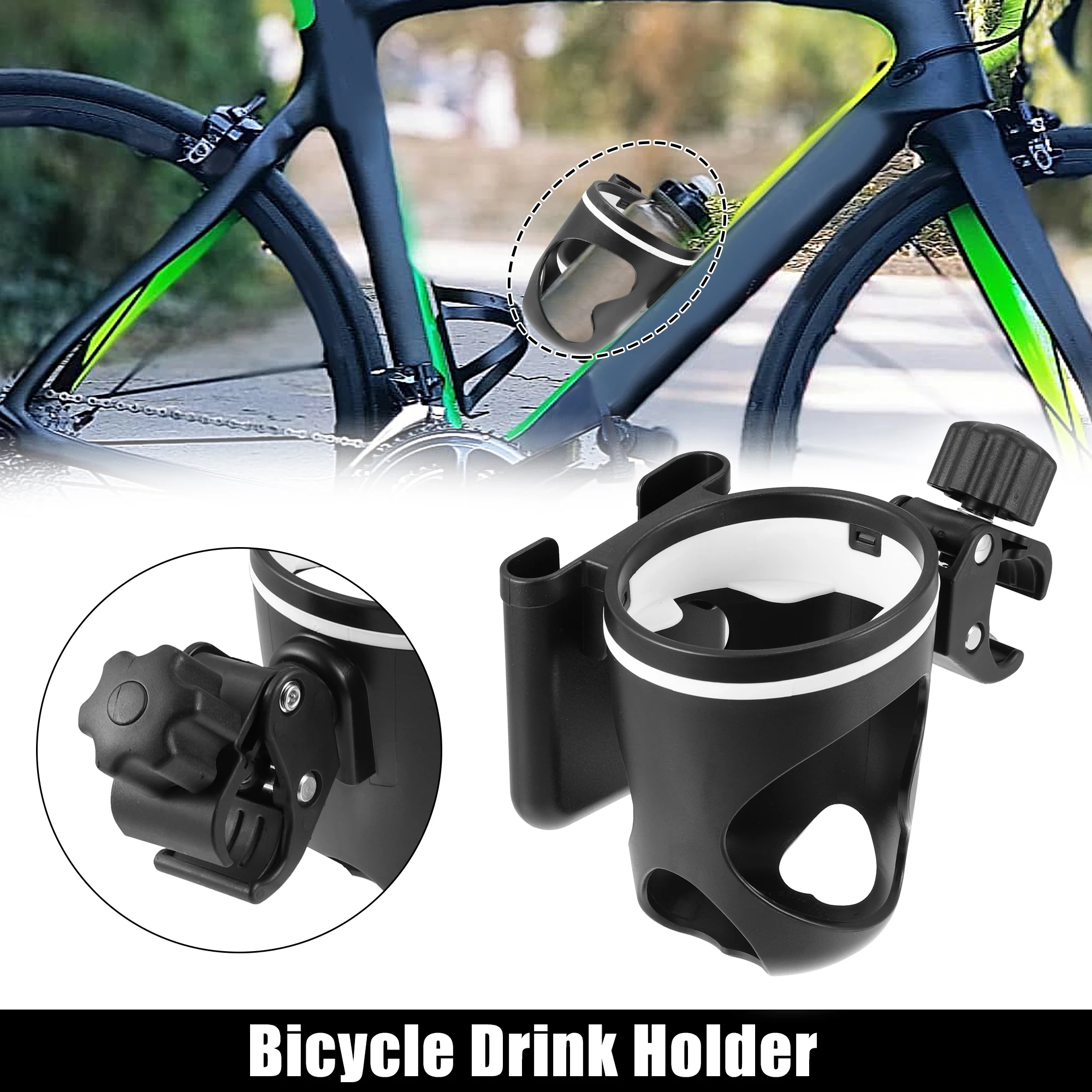 X Autohaux 1Pcs Bike Handlebar Multi-functional Rotating Water Bottle Cage Cup Holder Plastic Black Ultralight
X Autohaux 1Pcs Bike Handlebar Multi-functional Rotating Water Bottle Cage Cup Holder Plastic Black Ultralight
