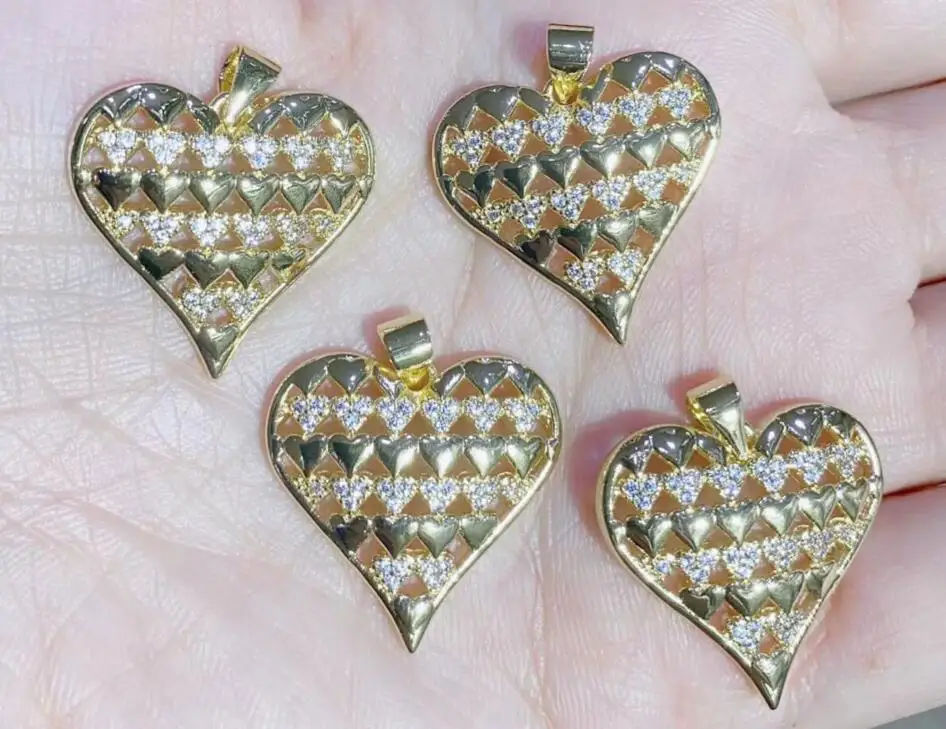 

1 шт. модные украшения с микро-инкрустацией из фианита, золотой Радужный кристалл, сердце, религиозные подвески, ожерелья