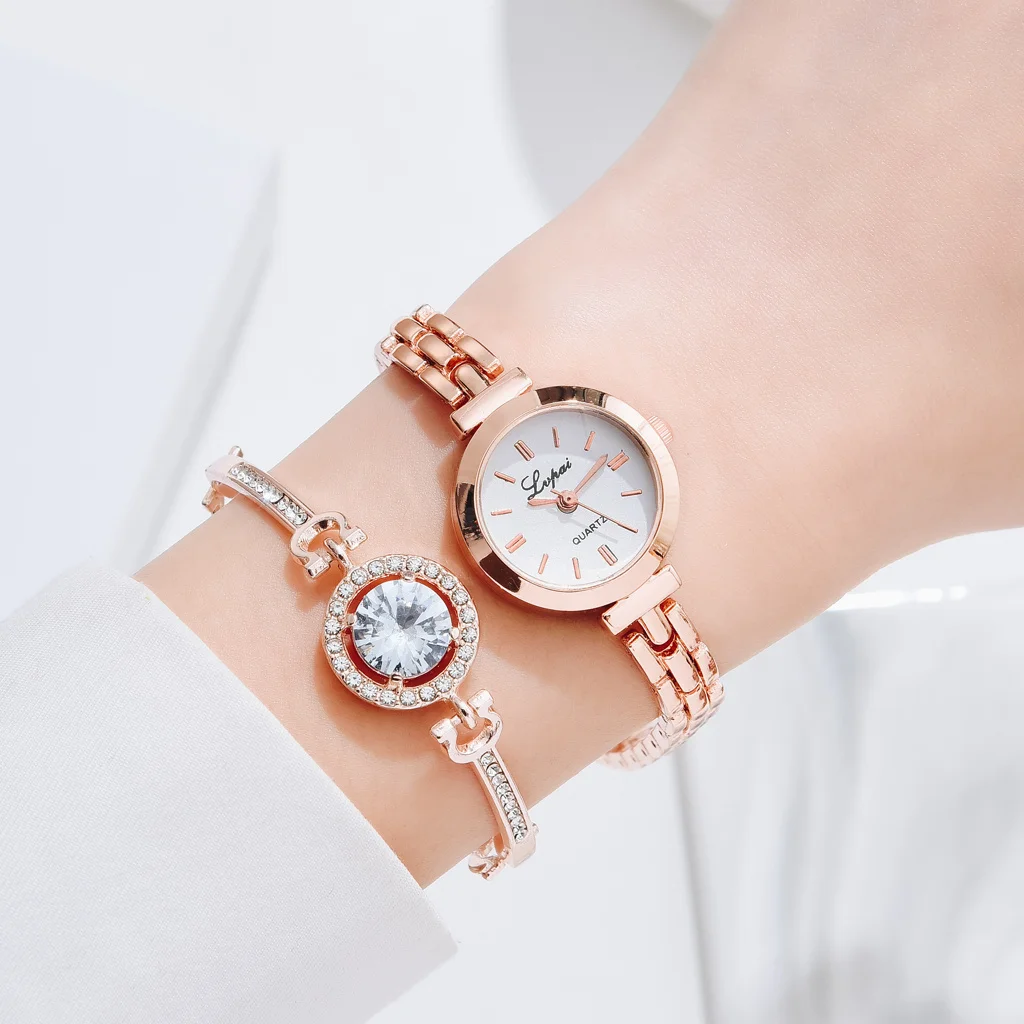 Часы наручные Lvpai женские кварцевые с браслетом аналоговые Роскошные 2022 - купить
