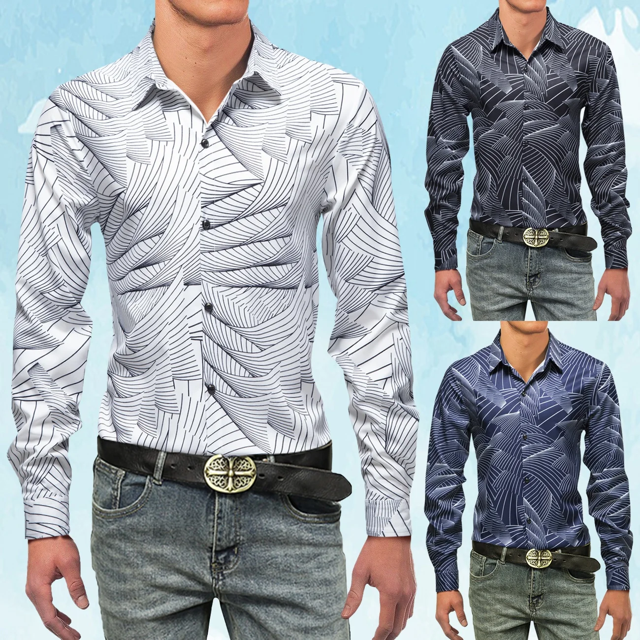 2022 Fashion Trend Men's Printed Long Sleeve Shirts Men's Casual Business Lapel Versatile Shirts
2022 Fashion Trend Men's Printed Long Sleeve Shirts Men's Casual Business Lapel Versatile Shirts