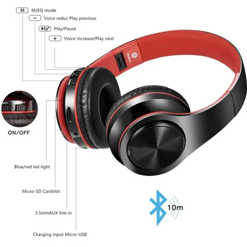 Wireless Headset With Built-In Mic Over Ear Bluetooth Headphones, Micro TF, FM Radio, Soft Earmuffs & Volume Control For IPhone
Wireless Headset With Built-In Mic Over Ear Bluetooth Headphones, Micro TF, FM Radio, Soft Earmuffs & Volume Control For IPhone