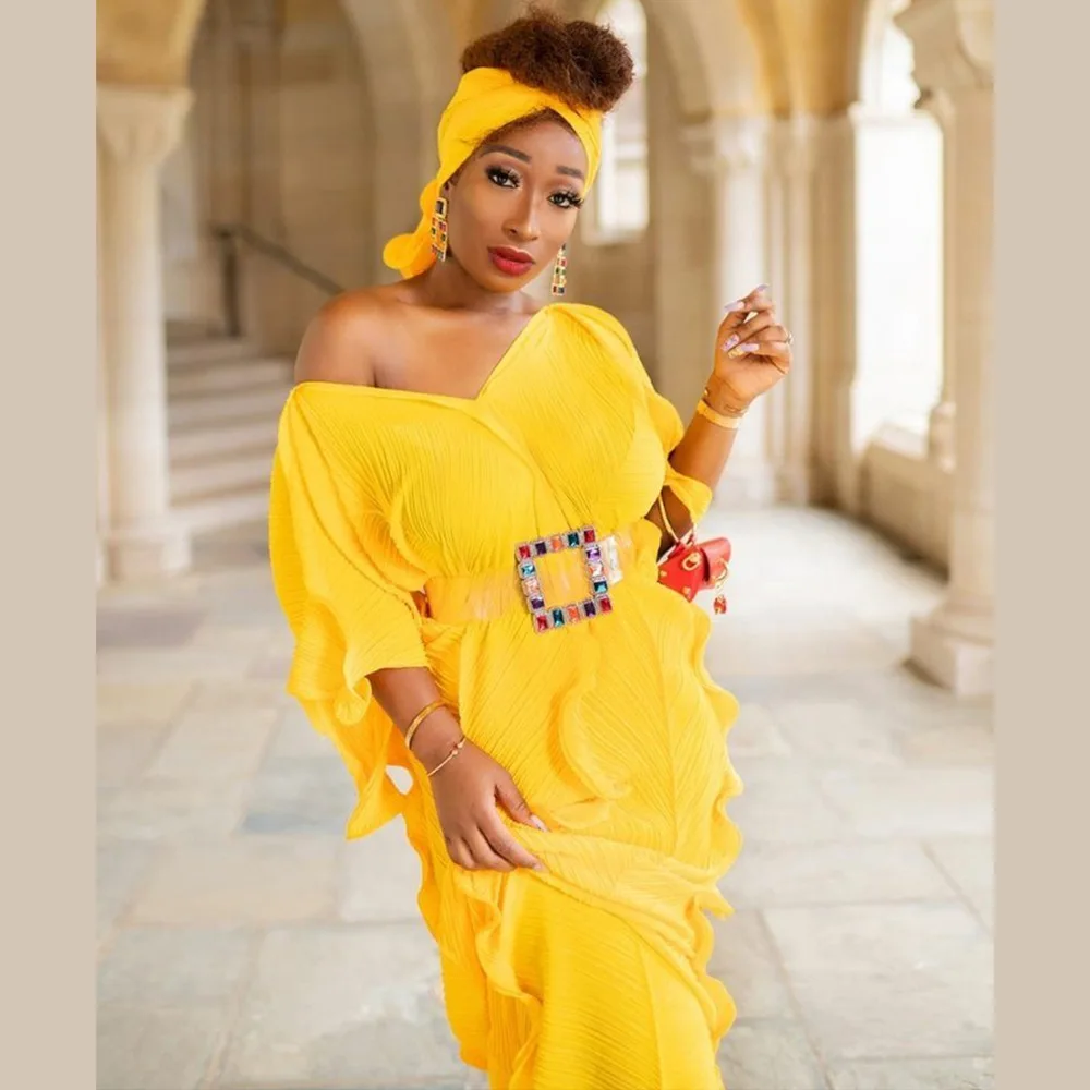 New Solid Color V-neck High Waist African Dress for Women Elegant Lady Evening Party Dresses Africa Young Girl Design Clothes
New Solid Color V-neck High Waist African Dress for Women Elegant Lady Evening Party Dresses Africa Young Girl Design Clothes