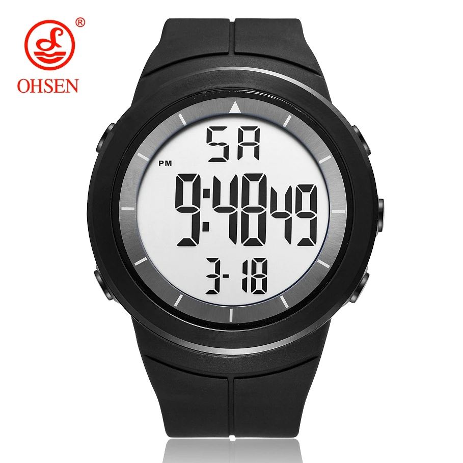 

Digital Watches for Men Black 50M Diving Tactical Wristwatch Big Dial Waterproof Electronic Led Military Clocks Alarm Stopwatch