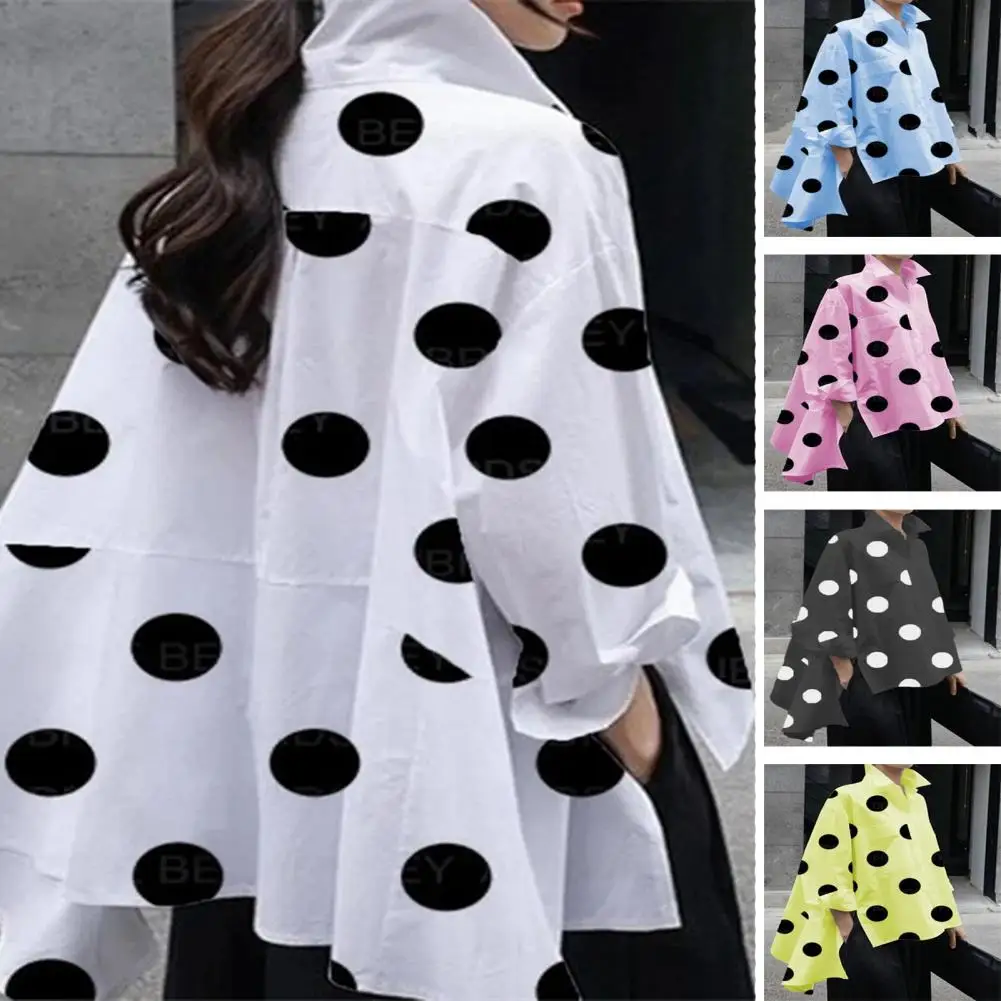 2023 European And American Summer Long Sleeve Turn-down Clollar Dot Print Temperament Commuter Button Up Shirt Streetwear
2023 European And American Summer Long Sleeve Turn-down Clollar Dot Print Temperament Commuter Button Up Shirt Streetwear