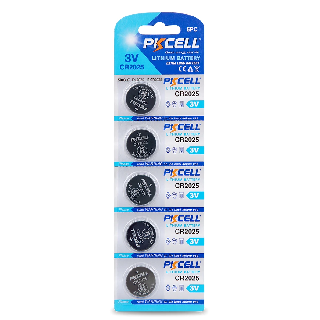 5Pcs CR2025 5003LC lithium battery BR2025 ECR2025 CR 2025 DL2025 3 V 150 mAh, battery button flat round battery
5Pcs CR2025 5003LC lithium battery BR2025 ECR2025 CR 2025 DL2025 3 V 150 mAh, battery button flat round battery
