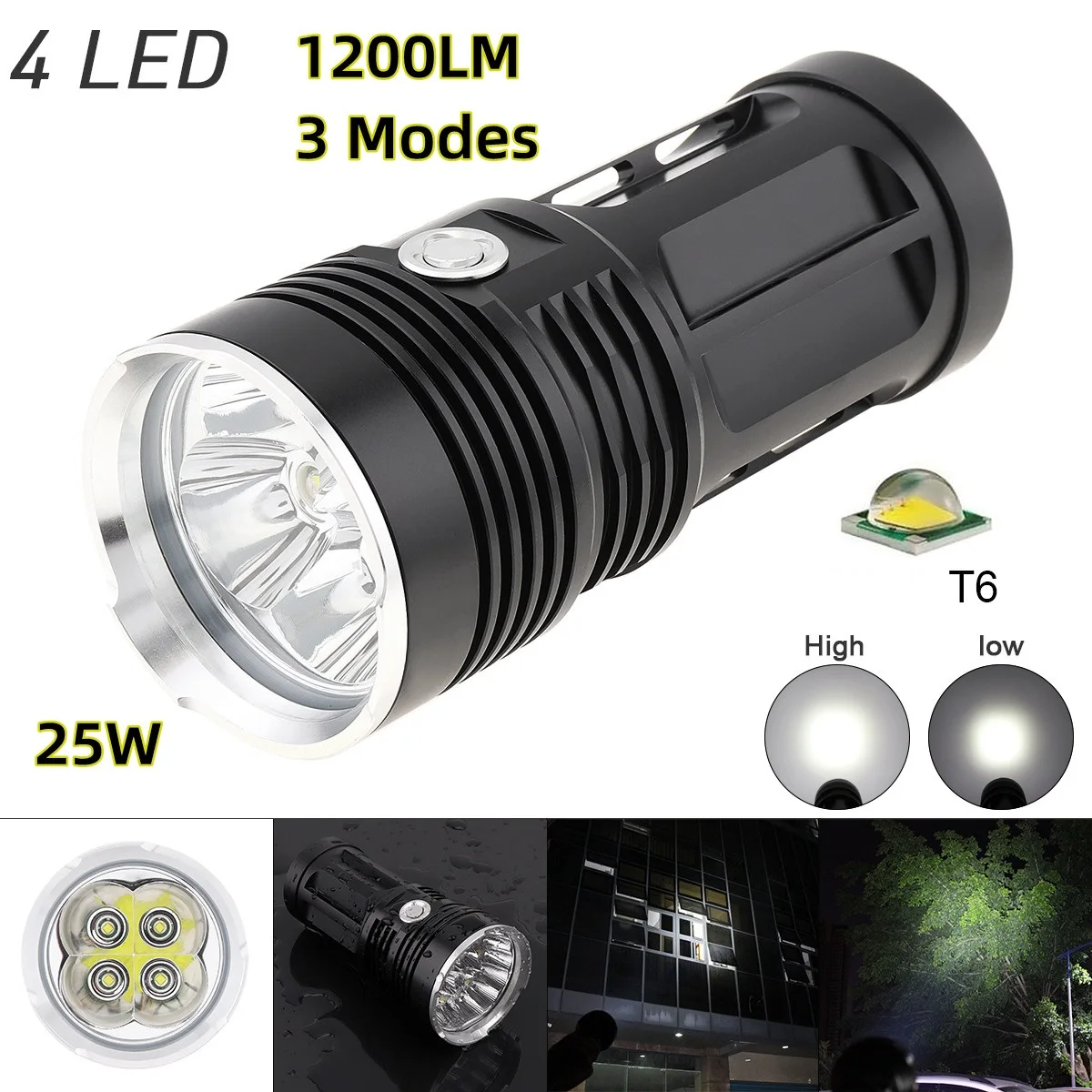 RTNLIT водонепроницаемый светодиодный фонарик черный
RTNLIT водонепроницаемый светодиодный фонарик черный