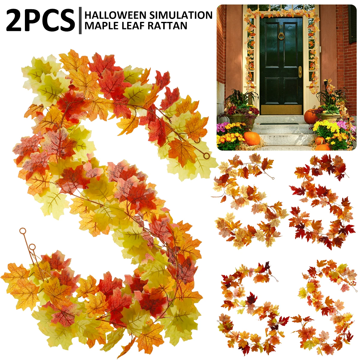 2Pcs Fall Maple Leaf Garland Reusable Artificial Maple Leaves Hanging Fall Garland Maple Decor Autumn Foldable Hanging Vine
2Pcs Fall Maple Leaf Garland Reusable Artificial Maple Leaves Hanging Fall Garland Maple Decor Autumn Foldable Hanging Vine