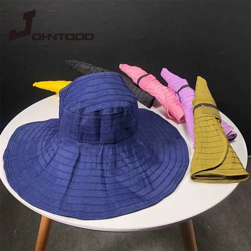 

Шляпа Женская Складная с широкими полями, модная Панама от солнца разных цветов, с козырьком для девушек, Пляжный головной убор, лето 2021