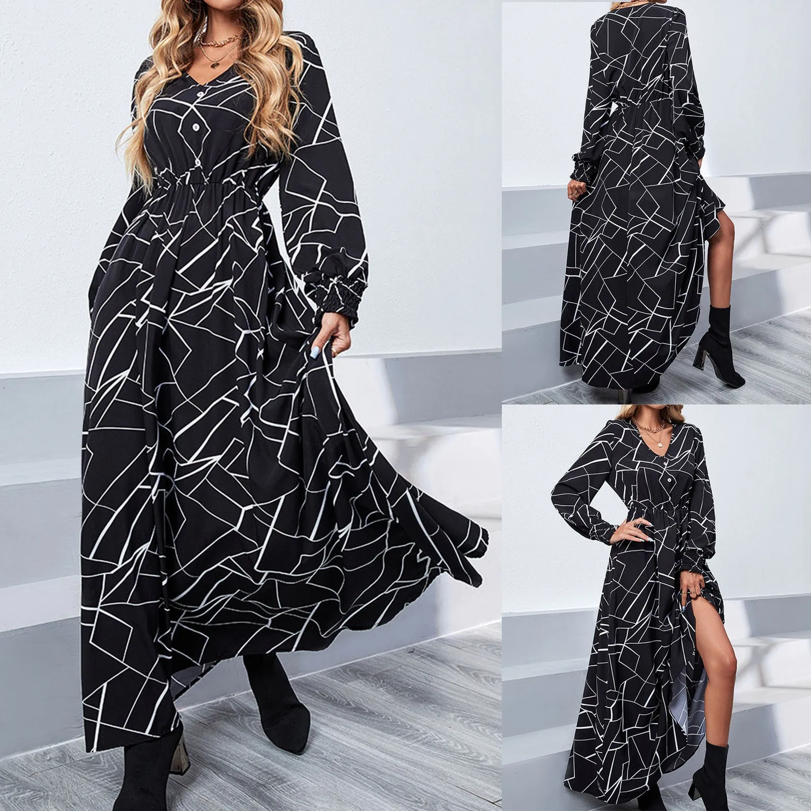 Petite Cocktail Dress Women Autumn And Winter V Neck Long Sleeved Dress Temperament Dress Long Skirt Petite Maxi Dresses
Petite Cocktail Dress Women Autumn And Winter V Neck Long Sleeved Dress Temperament Dress Long Skirt Petite Maxi Dresses