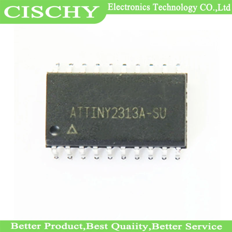 2 шт./лот ATTINY2313A-SU ATTINY2313 лапками углублением SOP-20 в наличии на складе 
2 шт./лот ATTINY2313A-SU ATTINY2313 лапками углублением SOP-20 в наличии на складе