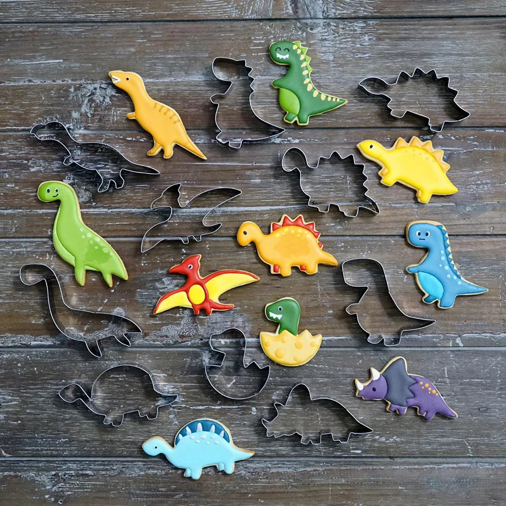 10Pcs Cookie Cutter Set Stainless Steel Dinosaur Biscuit Molds Stampers Kitchen DIY Baking Tools Party Supplies
10Pcs Cookie Cutter Set Stainless Steel Dinosaur Biscuit Molds Stampers Kitchen DIY Baking Tools Party Supplies