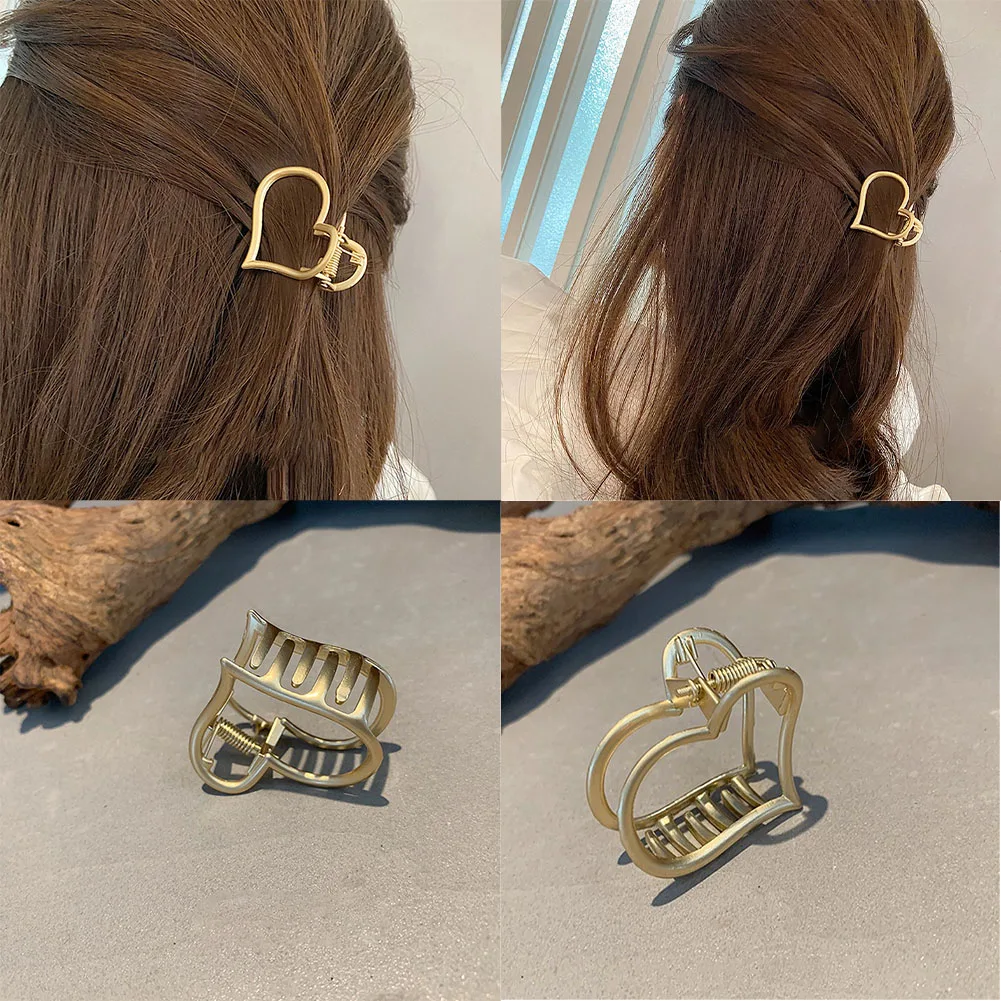 Small Heart Gripper Metal Women Elegant Gold Geometric Metal Hair Claw Hair Clips Headband Hairpin Fashion Girl Hair Accessories
Small Heart Gripper Metal Women Elegant Gold Geometric Metal Hair Claw Hair Clips Headband Hairpin Fashion Girl Hair Accessories